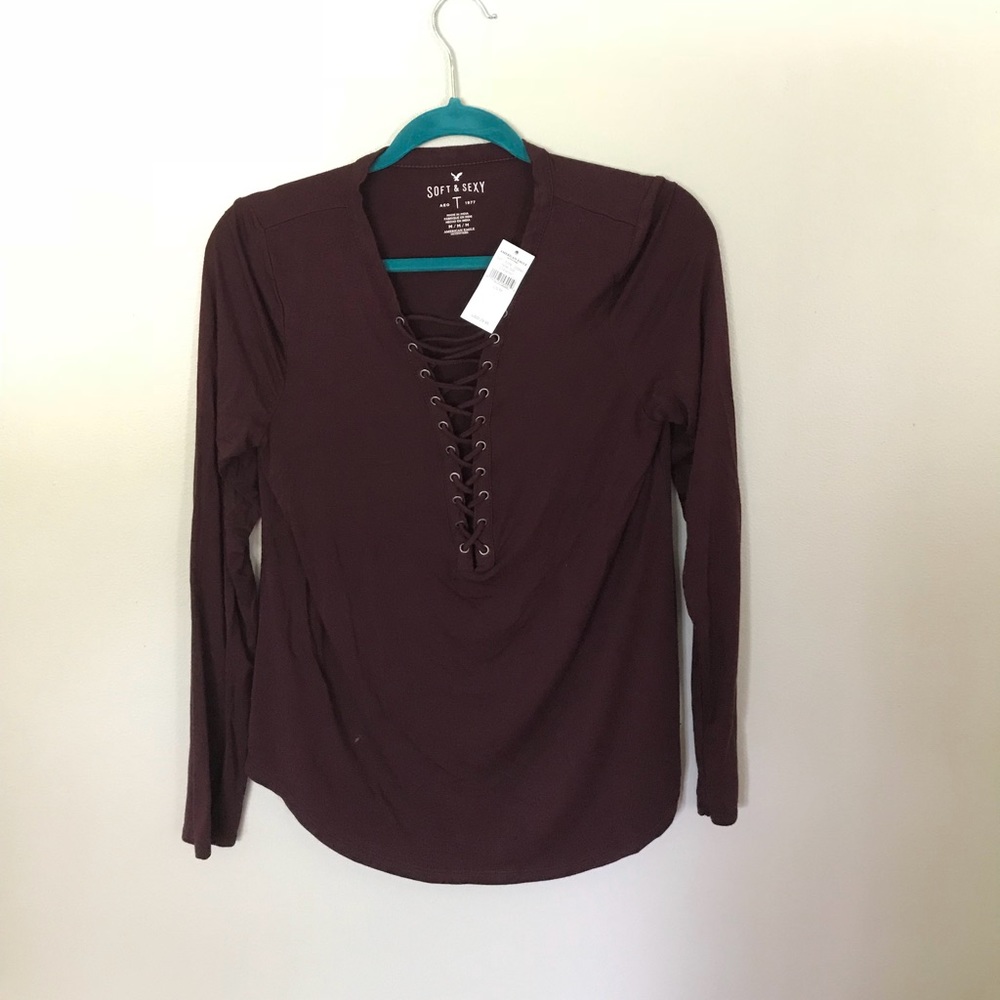 Lace Up American Eagle Long Sleeve